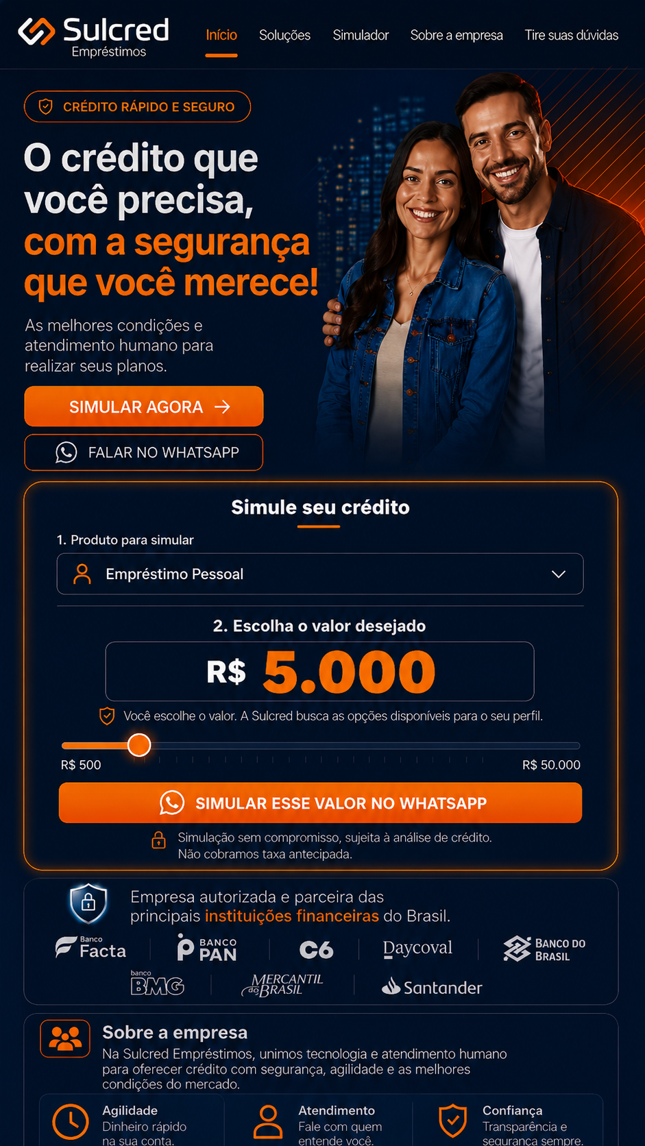 Sulcred Empréstimos: crédito rápido e seguro, soluções de crédito e bancos parceiros